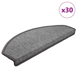 Stufenmatten Dunkelgrau Halbrund 65x24 cm, 30er Set