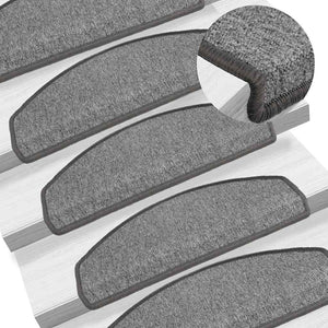 Stufenmatten Dunkelgrau Halbrund 65x24 cm, 30er Set