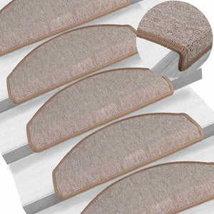 Hellbraune Stufenmatten Halbrund 65x24cm 30er Set