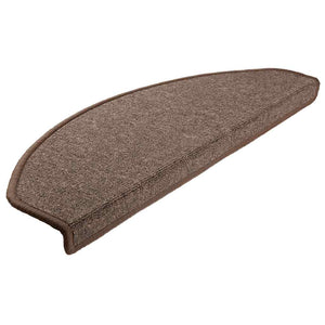 Kaffeebraune Stufenmatten Halbrund 65x24 cm, 30er Set