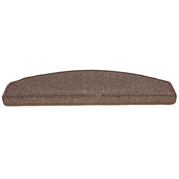 Kaffeebraune Stufenmatten Halbrund 65x24 cm, 30er Set