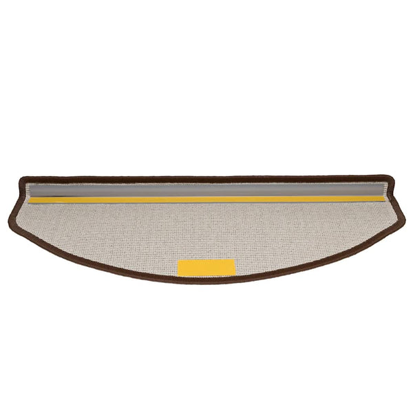 Kaffeebraune Stufenmatten Halbrund 65x24 cm, 30er Set