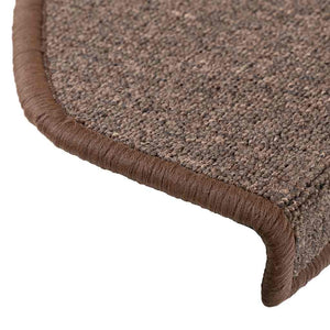 Kaffeebraune Stufenmatten Halbrund 65x24 cm, 30er Set