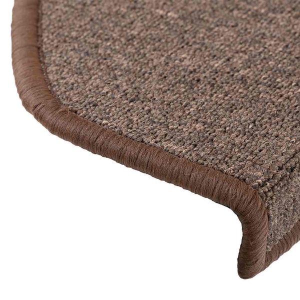 Kaffeebraune Stufenmatten Halbrund 65x24 cm, 30er Set