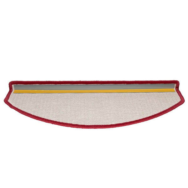 Rote Treppenmatten Halbrund 65x24 cm, 30er Set