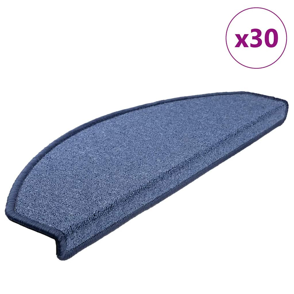 Blaue Stufenmatten Halbrund 65x24 cm, 30er Set