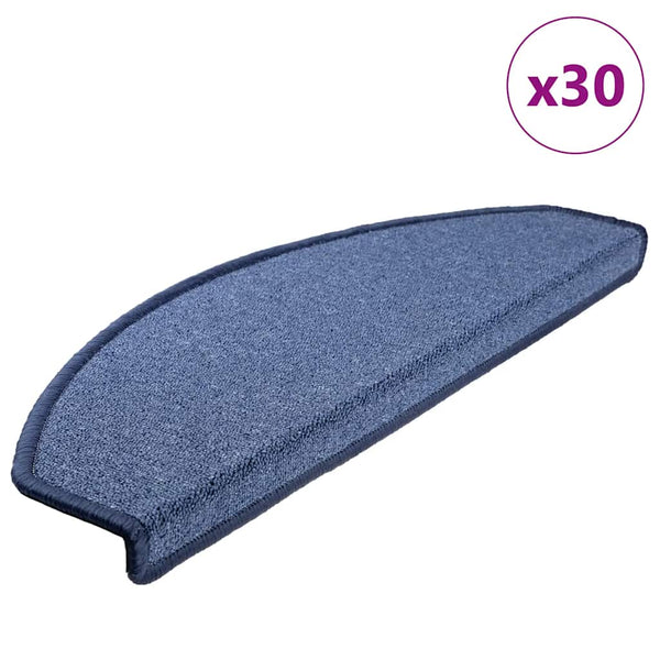 Blaue Stufenmatten Halbrund 65x24 cm, 30er Set