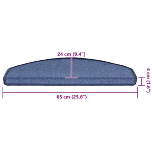 Blaue Stufenmatten Halbrund 65x24 cm, 30er Set
