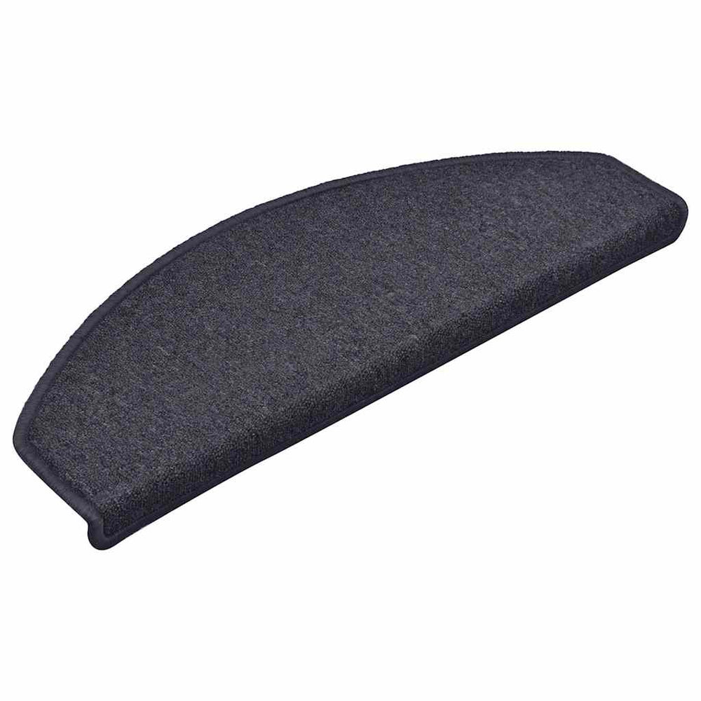 Treppenmatten Halbrund Dunkelgrau Blau 30 Stk.