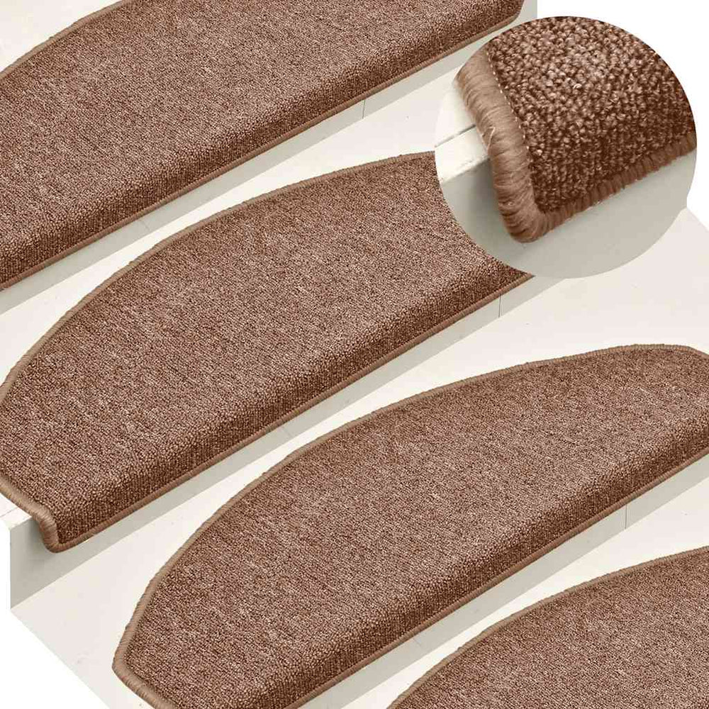 Stufenmatten Braun Halbrund 65x24 cm, 30er Set