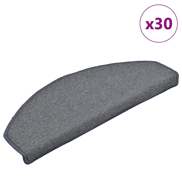 Stufenmatten Halbrund Hellgrau Blau 65x24cm 30er Set