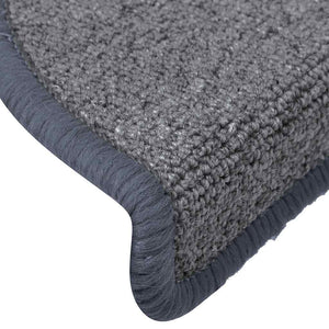 Stufenmatten Halbrund Hellgrau Blau 65x24cm 30er Set