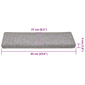 Stufenmatten Hellgrau 65x21 cm, 30er Set