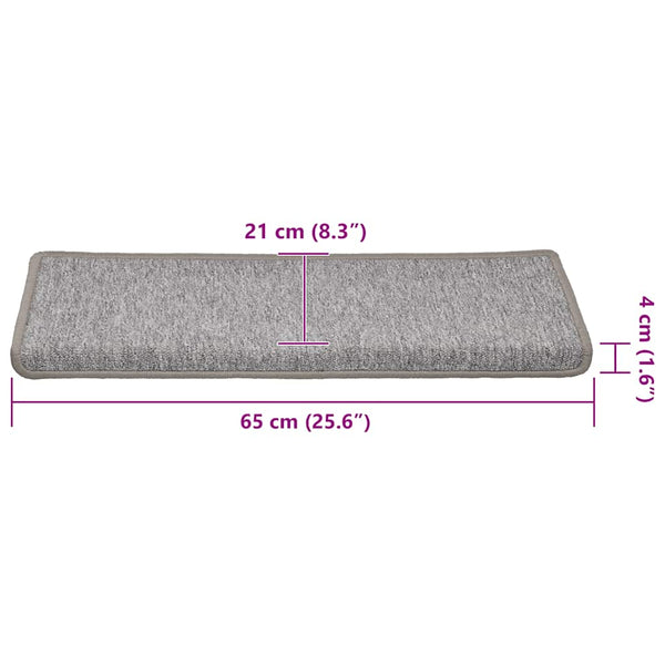 Stufenmatten Hellgrau 65x21 cm, 30er Set