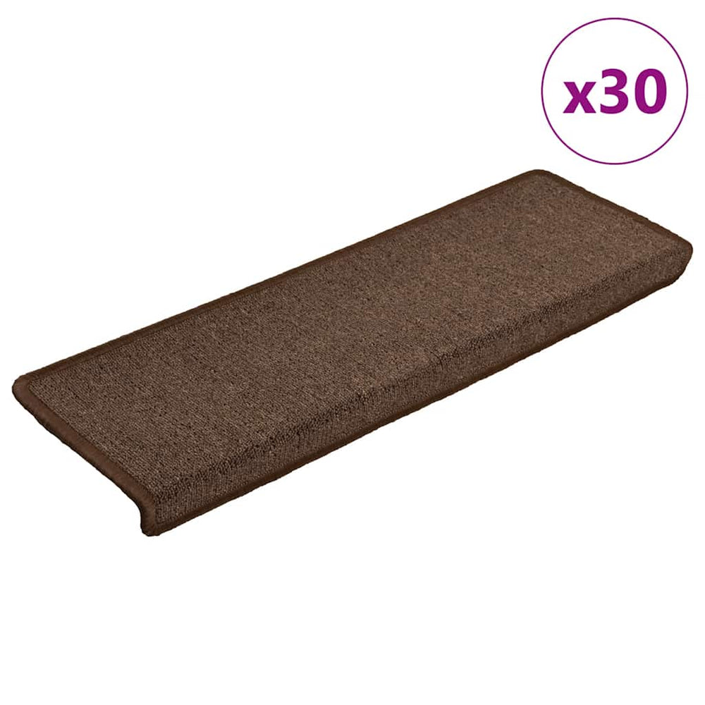 Kaffeebraune Stufenmatten, 30er Set, 65x21 cm