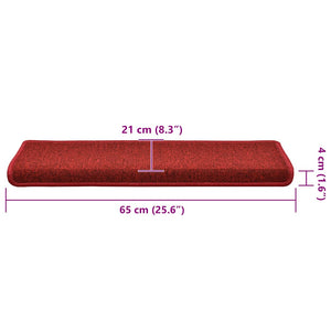 Rote Stufenmatten 65x21 cm, 30er Set