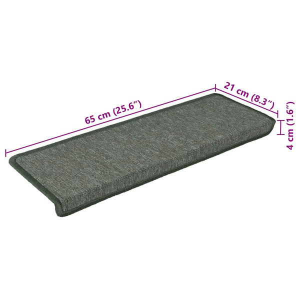 Stufenmatten Dunkelgrün 65x21 cm, 30er Set