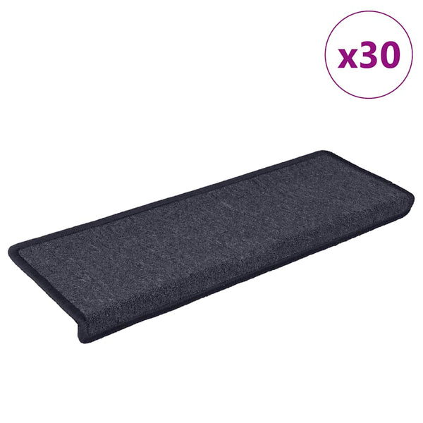 Stufenmatten Dunkelgrau Blau 65x21cm, 30er Set