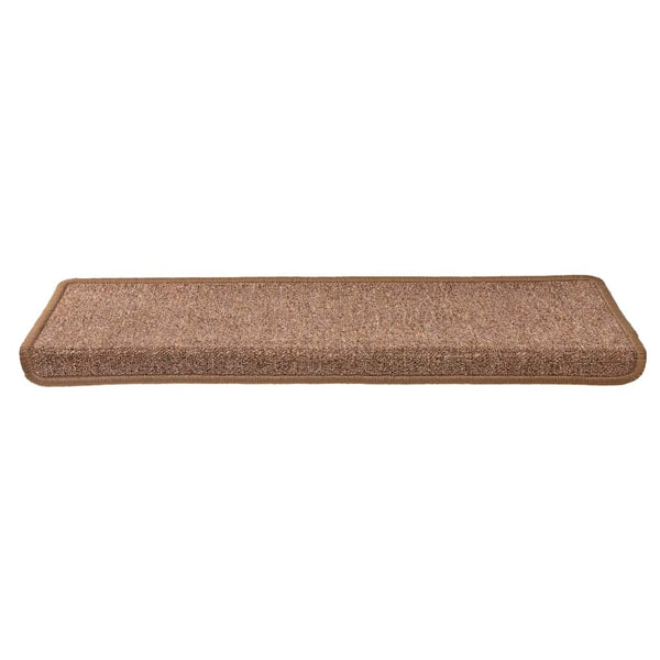 vidaXL Tapis de Marche d'Escalier 30 pcs 65x21x4 cm Marron Bord Rectangulaire
