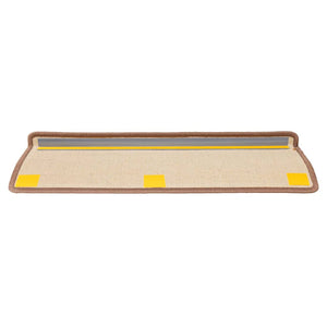 vidaXL Tapis de Marche d'Escalier 30 pcs 65x21x4 cm Marron Bord Rectangulaire