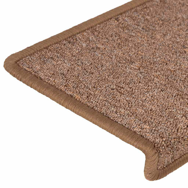 vidaXL Tapis de Marche d'Escalier 30 pcs 65x21x4 cm Marron Bord Rectangulaire
