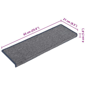 Stufenmatten, 30er Set, 65x21 cm, Hellgrau/Blau