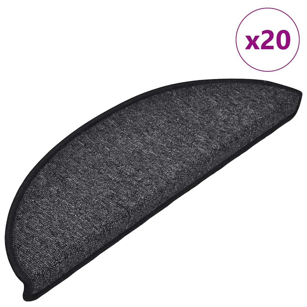 Stufenmatten Halbrund Anthrazit 56x17 cm, 20er Set