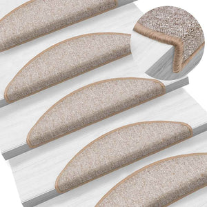 Stufenmatten Halbrund Hellbraun 56x17 cm, 20er Set