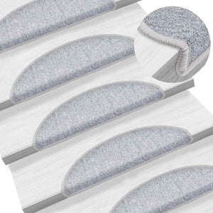 Stufenmatten Halbrund Hellgrau 56x17 cm, 20er Set