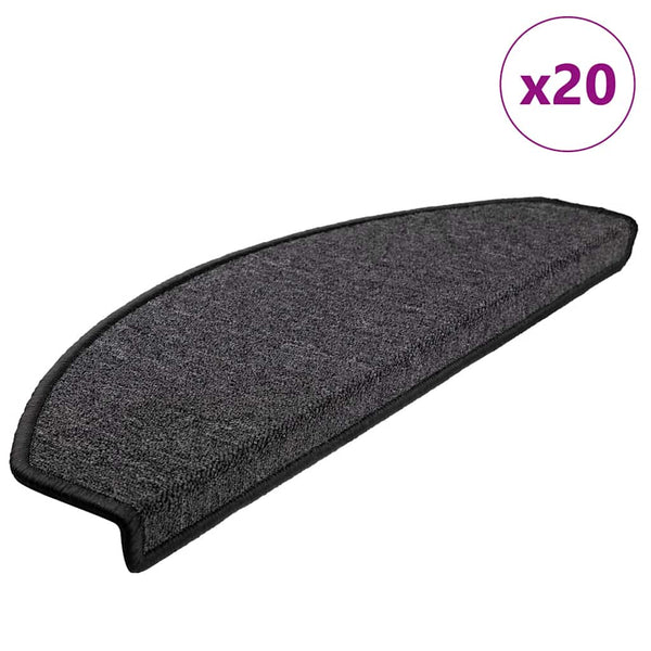 Stufenmatten Anthrazit Halbrund 65x24 cm, 20er Set