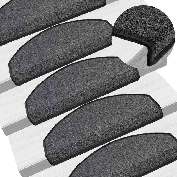Stufenmatten Anthrazit Halbrund 65x24 cm, 20er Set