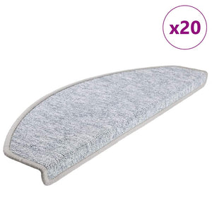 Stufenmatten Halbrund Hellgrau 65x24 cm, 20er Set