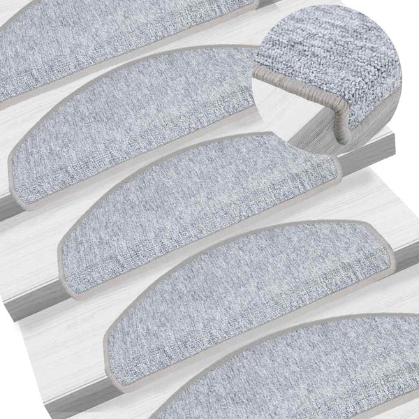 Stufenmatten Halbrund Hellgrau 65x24 cm, 20er Set
