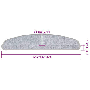 Stufenmatten Halbrund Hellgrau 65x24 cm, 20er Set