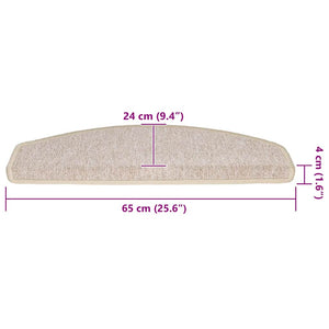 Stufenmatten Halbrund Taupe 65x24cm, 20er Set