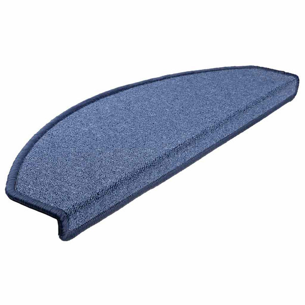 Blaue Treppenmatten Halbrund 65x24 cm, 20er Set