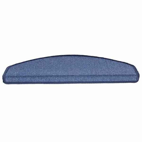 Blaue Treppenmatten Halbrund 65x24 cm, 20er Set