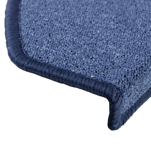 Blaue Treppenmatten Halbrund 65x24 cm, 20er Set