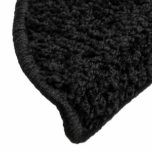 Schwarze Stufenmatten Halbrund 56x17 cm, 30er Set