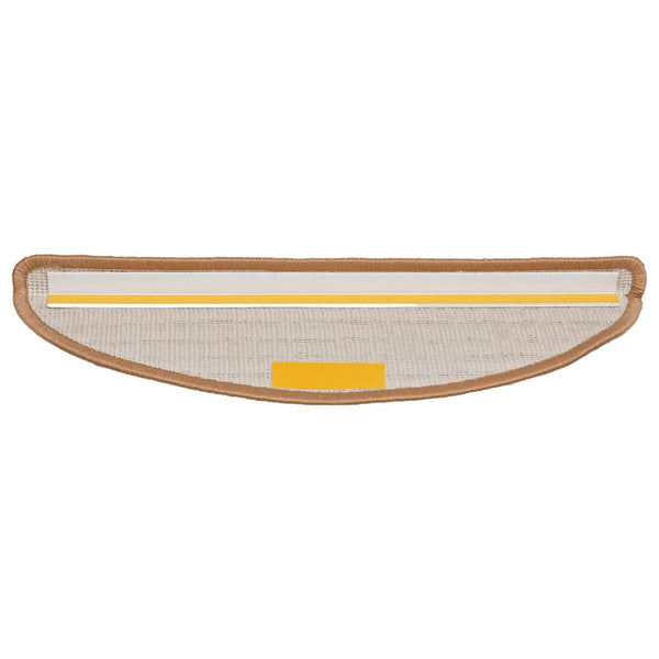 Beige Stufenmatten Halbrund 56x17 cm, 30er Set