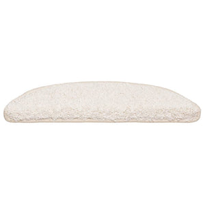 Weiße Treppenmatten Halbrund 56x17 cm, 30er Set