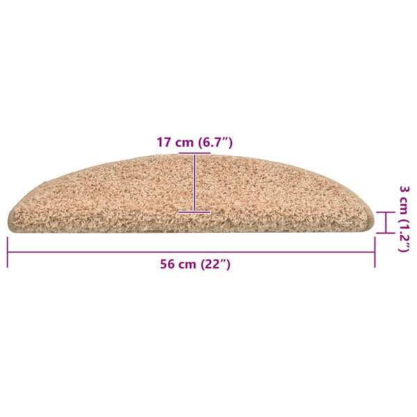 Stufenmatten Halbrund Gold 56x17 cm, 30er Set