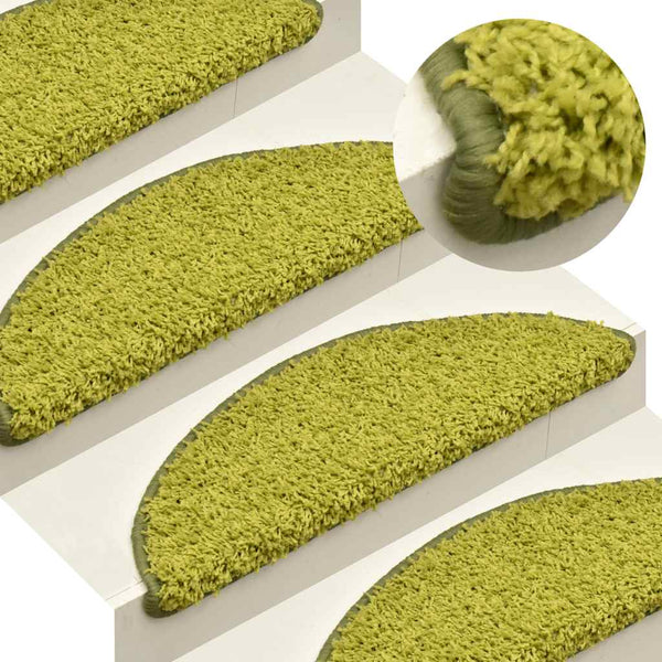 Grüne Stufenmatten Halbrund 56x17 cm, 30er Set