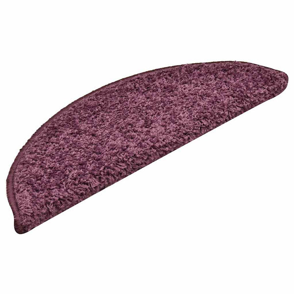 Dunkelviolette Stufenmatten Halbrund 56x17 cm, 30er Set