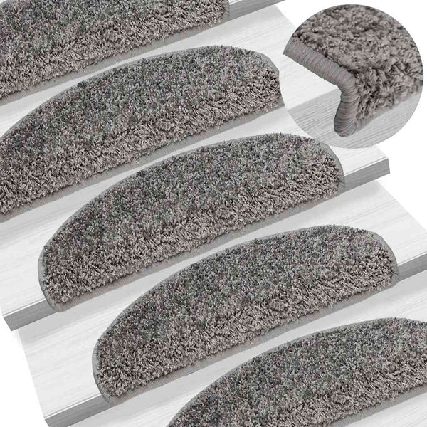 Stufenmatten Grau Halbrund 65x21x4 cm, 30er Set