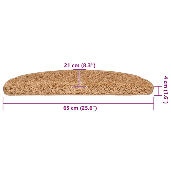 Stufenmatten Beige Halbrund 30 Stk