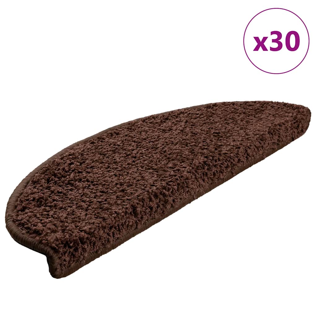 Stufenmatten Braun Halbrund 65x21 cm, 30er Set