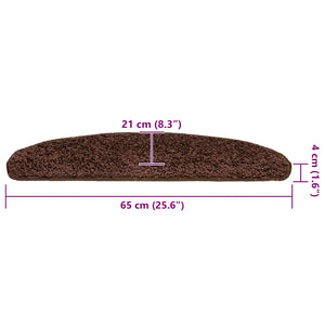 Stufenmatten Braun Halbrund 65x21 cm, 30er Set