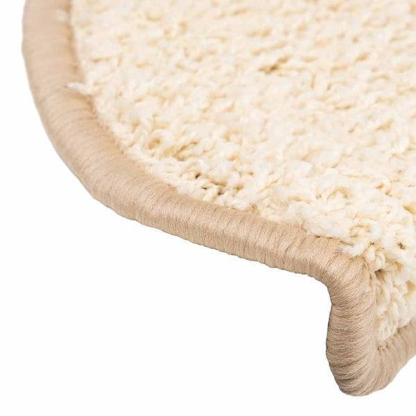Stufenmatten Creme Halbrund 65x21 cm, 30er Set