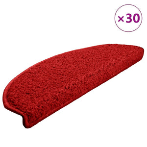 Rote Treppenmatten Halbrund 65x21 cm, 30er Set
